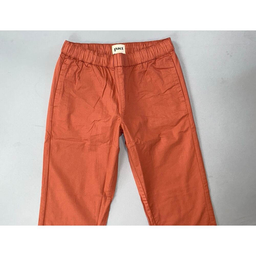 Pact Men's Pull On Elastic Waist Organic Cotton Pants. Red, Men's L. NEW!